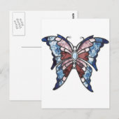 Glass Butterfly Postkarte (Vorne/Hinten)