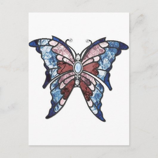Glass Butterfly Postkarte (Vorderseite)