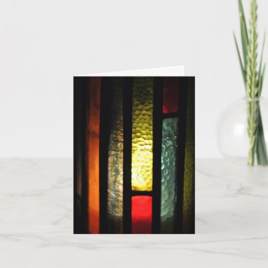 Glass Candlelight Weihnachtskarte Feiertagskarte (Vorderseite)