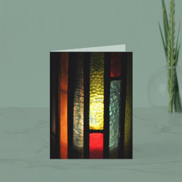 Glass Candlelight Weihnachtskarte Feiertagskarte