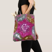 Glass Candy - Pink Gold Silver Picasso - Art Glass Tasche (Von Nahem)