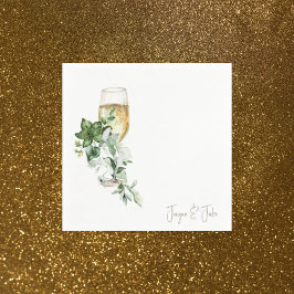 Glass Champagner Personalisiert Cocktail Serviette