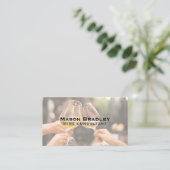 Glass Cheers | Wein Visitenkarte (Stehend Vorderseite)