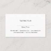 Glass Cheers | Wein Visitenkarte (Rückseite)