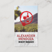 Glass Chepes | Weißer Marmor | Weinberg Visitenkarte (Vorderseite)