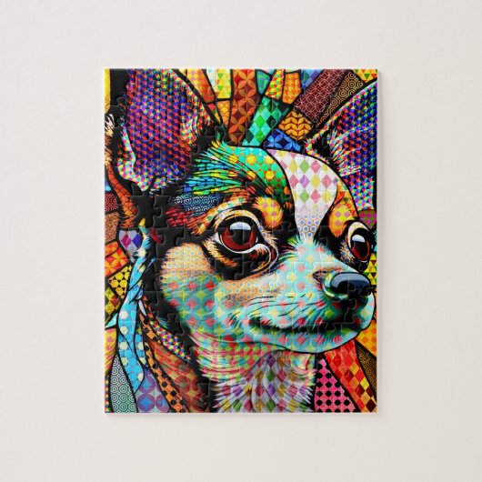 Glass Chihuahua Dog 171 aus Multicolor Puzzle (Vertikal)