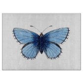 Glass Chopping Board - Blauer Schmetterling Schneidebrett (Vorderseite)