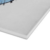 Glass Chopping Board - Blauer Schmetterling Schneidebrett (Ecke)