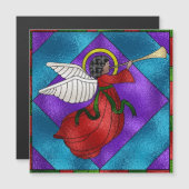 Glass Christmas Angel Magnetkarte (Vorne/Hinten)