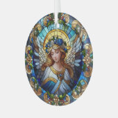 Glass Christmas Angel Ornament Aus Glas (Vorderseite links)