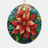 Glass Christmas Blume Rot Poinsettia Keramik Ornament (Links)
