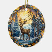 Glass Christmas Deer Ornament (Links)