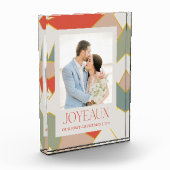 Glass Christmas Just Married Foto Block (Links)