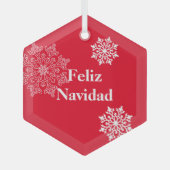Glass Christmas Ornament Feliz Navidad (Vorderseite)