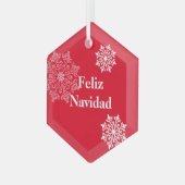 Glass Christmas Ornament Feliz Navidad (Vorderseite Links)