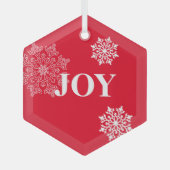 Glass Christmas Ornament JOY (Vorderseite)