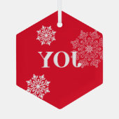 Glass Christmas Ornament JOY (Rückseite)