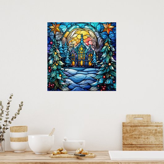 Glass Christmas Poster (Küche)