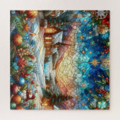 Glass Christmas Scene Puzzle (Horizontal)