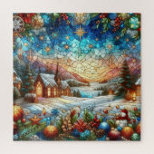 Glass Christmas Scene Puzzle (Vertikal)