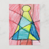 Glass Christmas Tree Feiertagspostkarte (Vorderseite)