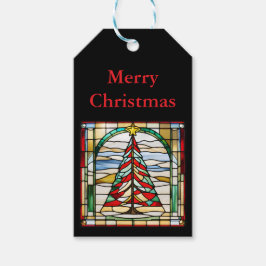 Glass Christmas Tree Geschenkanhänger