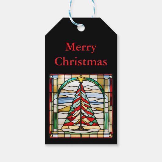 Glass Christmas Tree Geschenkanhänger (Vorderseite)