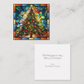 Glass Christmas Tree Mitteilungskarte (Vorne/Hinten)