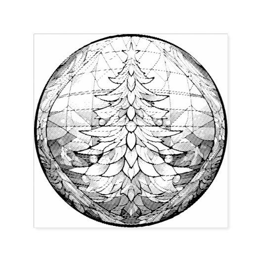 Glass Christmas Tree Permastempel (Design)