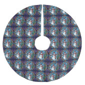 Glass Christmas Tree Skirt Polyester Weihnachtsbaumdecke (Vorderseite)