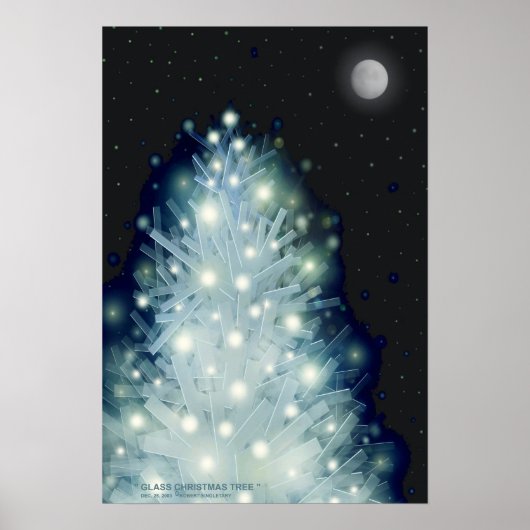 " GLASS CHRISTMAS TREE " von Robert Singletary Poster (Vorne)