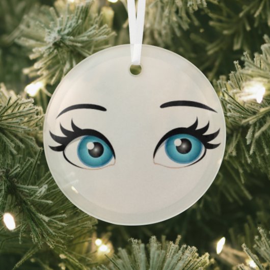 Glass Circle Ornament w/ Blue Eyes Aus Glas (InSitu)