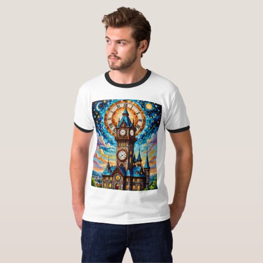 Glass Clock Tower Fantasy Tshirt (Vorne ganz)