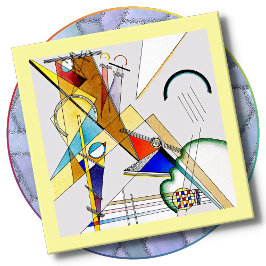 Glass COASTER - Abstract by Wassily Kandinsky Glasuntersetzer