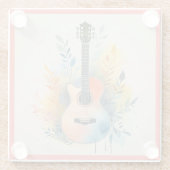 Glass COASTER - Acoustic Guitar on a Coaster Glasuntersetzer (Rückseite)