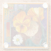 Glass COASTER - Colorful Floral Arrangement Glasuntersetzer (Rückseite)