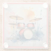 Glass COASTER - Drums on a Coaster Glasuntersetzer (Rückseite)