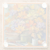 Glass COASTER - Golden Shades of Orange & Violet Glasuntersetzer (Rückseite)