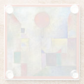 GLASS COASTER - "Red Balloon" by Artist Paul Klee Glasuntersetzer (Rückseite)