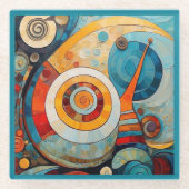 Glass COASTER - Swirls, Twirls, and Circles Glasuntersetzer (Vorderseite)