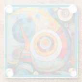 Glass COASTER - Swirls, Twirls, and Circles Glasuntersetzer (Rückseite)
