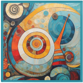 Glass COASTER - Swirls, Twirls, and Circles Glasuntersetzer