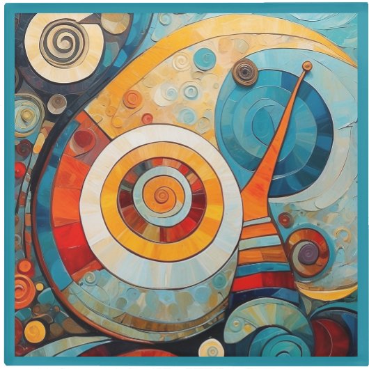 Glass COASTER - Swirls, Twirls, and Circles Glasuntersetzer