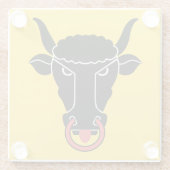 Glass coaster with flag of Uri Canton, Switzerland Glasuntersetzer (Rückseite)