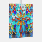 Glass Cross Lightcatcher Glass Ornament Aus Glas (Vorderseite Rechts)
