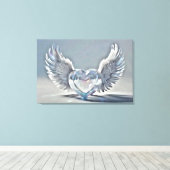 *~* Glass Crystal Hearts Angel Wings AP78 Leinwanddruck (Insitu (Holzboden))