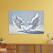 *~* Glass Crystal Hearts Angel Wings AP78 Leinwanddruck (Insitu (Wohnzimmer))