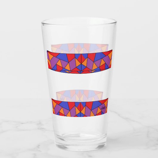 Glass Cup : Abstract Design Glas (Rückseite)