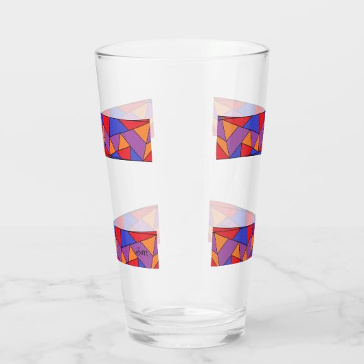 Glass Cup : Abstract Design Glas (Rechts)