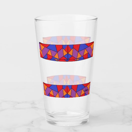 Glass Cup : Abstract Design Glas (Vorderseite)